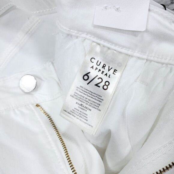Curve Appeal Curve Creator High Rise Boot Jeans Bootcut White Stretch Size 6 28 - Picture 6 of 16